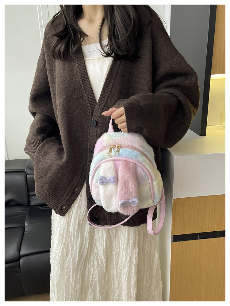 Women'S Japanese Bags - Ransel Pita Telinga Kelinci Berwarna-warni Tas