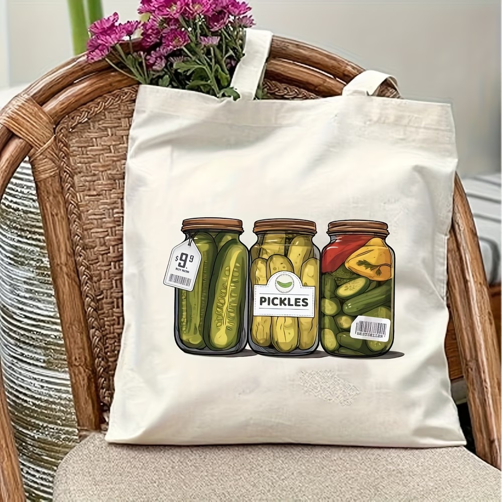 Women'S Tote Bags Designer - 1 Tas Tote Kanvas Tahan Lama