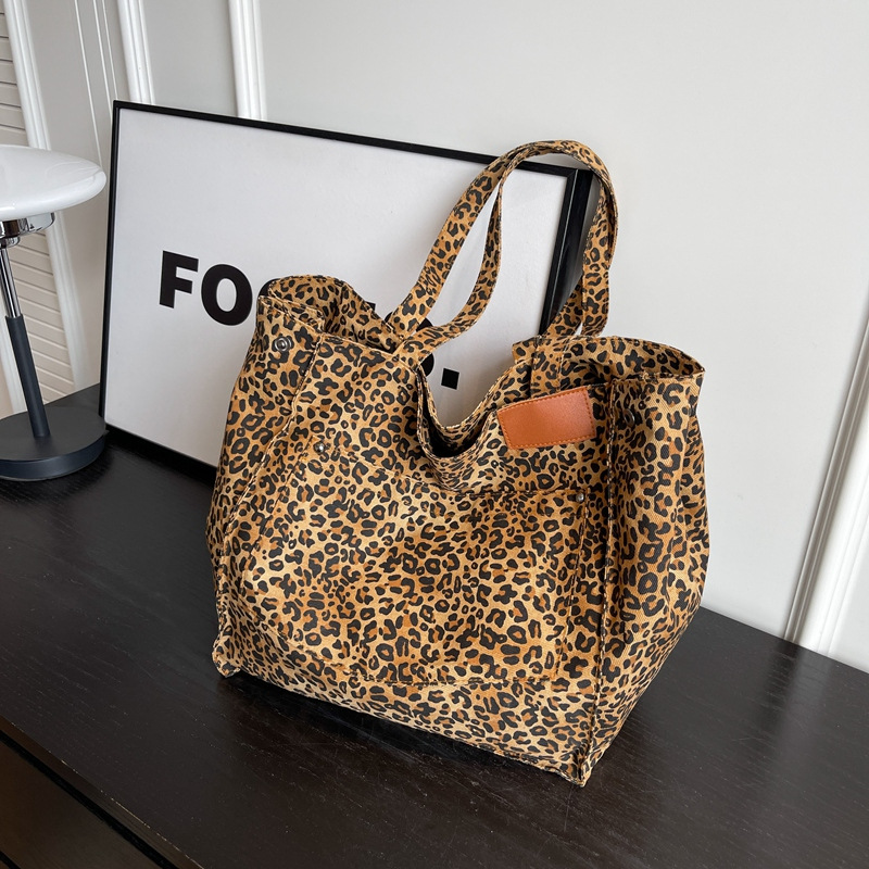 Tas Tote Motif Leopard Tas Bah - Women'S Vegan Bags ulasan dan harga