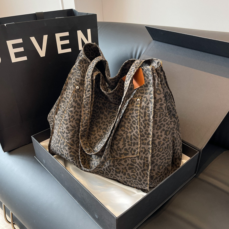 Tas Tote Motif Leopard Tas Bah - Women'S Vegan Bags ulasan dan harga