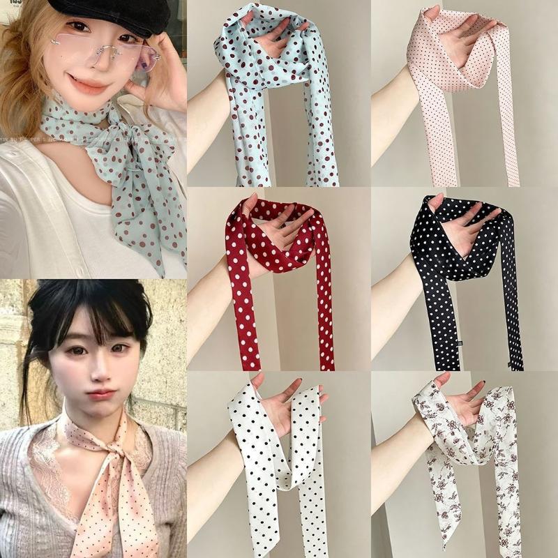 Syal Sutra Motif Bunga Polka D - Women'S Vegan Bags ulasan dan harga